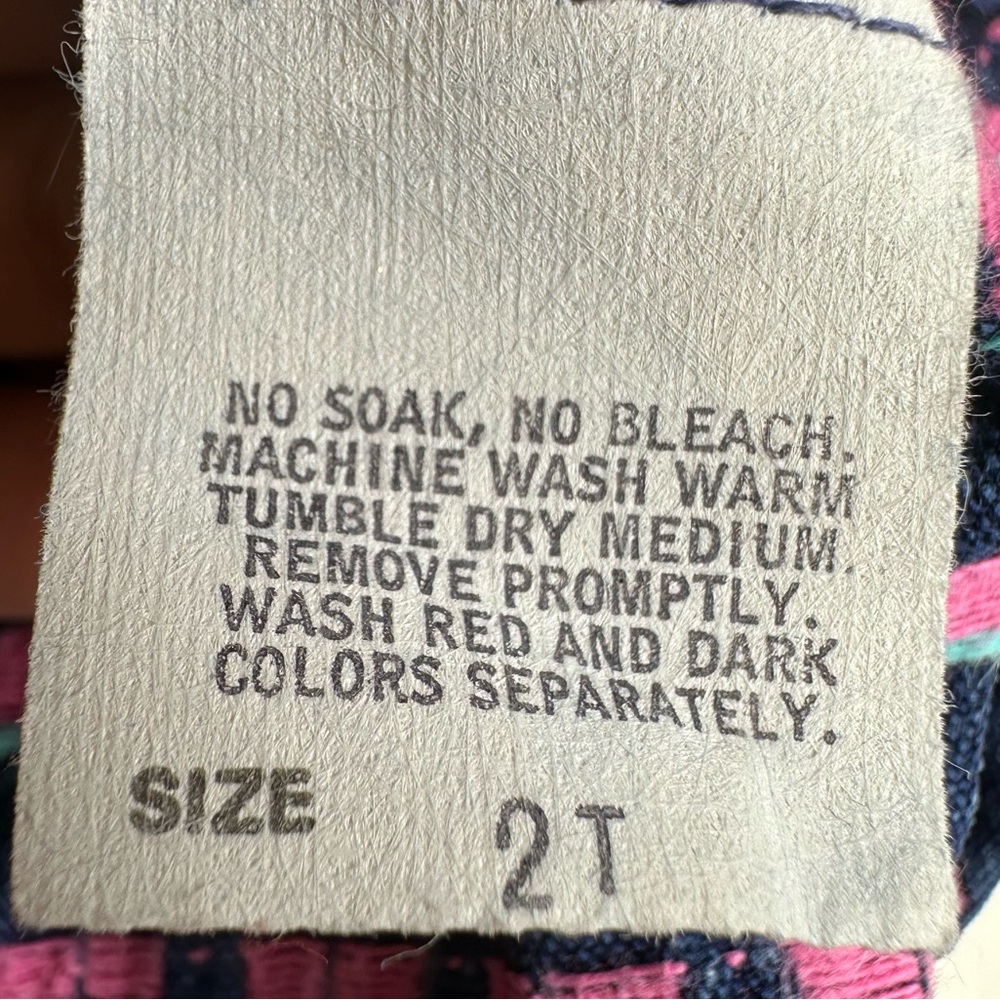 Vintage OshKosh B'Gosh Girl Overall Jumper Dress Size 2T - Picture 3 of 9